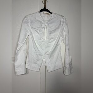 Choosy White Keyhole Women's Blouse size 2 new with tag